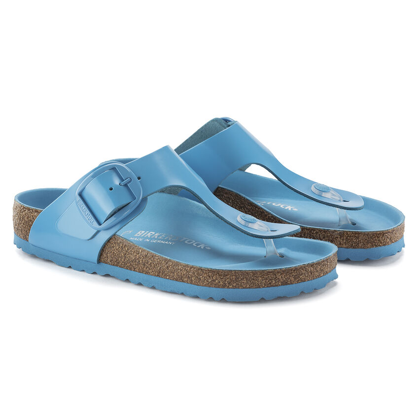 Birkenstock GIZEH BIG BUCKLE NATURAL LEATHER PATENT